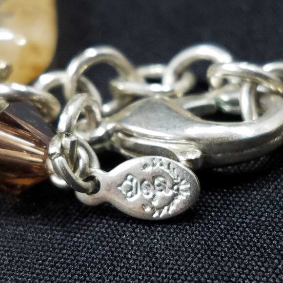 Premier Designs Glass Faux Stone Necklace, Topaz Crystal Rhinestones, 18 Inches - Picture 6 of 10